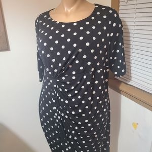 Black and white polka dot dress